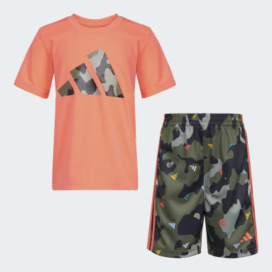 Gym Set With Short Sleeves Orange