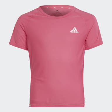 T-shirt da allenamento AEROREADY 3-Stripes Rosa Ragazza Fitness & Training