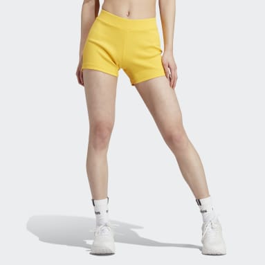 Women Training Gold Lounge Rib Booty Shorts