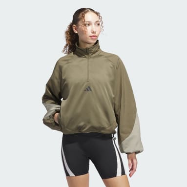 ■adidas■ Lace track half zip-up gray IY9024 Shop adidas Originals Women's Lace 1/4-Zip Track Jacket Grey