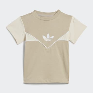 Adicolor Shorts and Tee Sett Beige