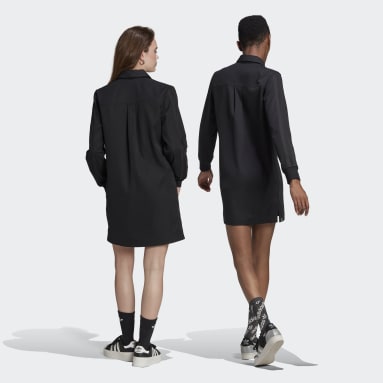 Women Originals Black Adicolor Contempo Tailored Dress Shirt (Gender Neutral)