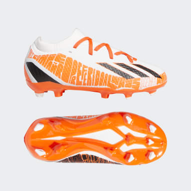 Calzado de Fútbol X Speedportal Messi.3 Terreno Firme Blanco Niño Fútbol