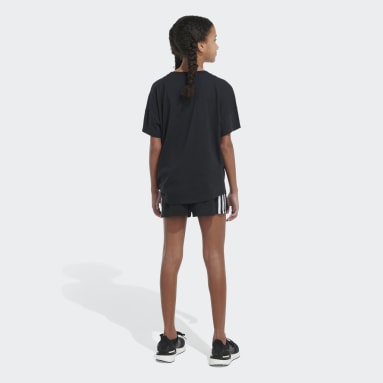 Youth Sportswear Black LOOSE FIT TIE FRONT TEE