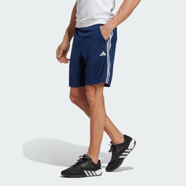 Guys in adidas shorts store