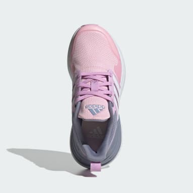 baskets marque Adidas enfant fille couleur rose bon etat general sport  tennis