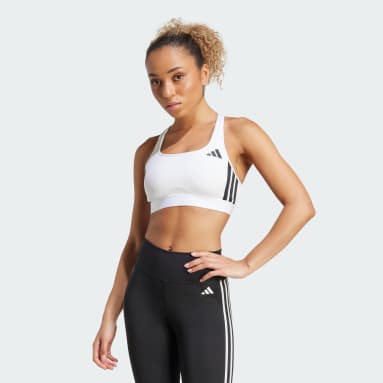 パワーリアクト エッセンシャルズ ミディアムサポート ブラ スリーストライプス