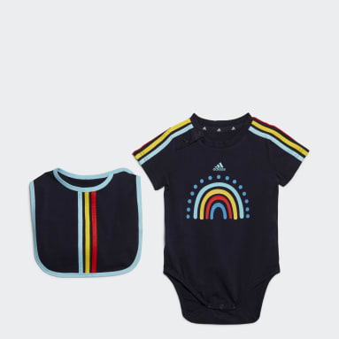 Kinder Sportswear Gift Set — Body mit Lätzchen (Genderneutral) Blau