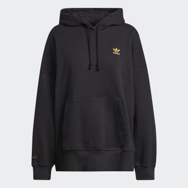 Women Originals Marimekko Oversize Hoodie with Golden Flower Graphic