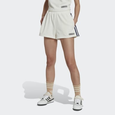 Dames Originals wit High-Waist Towel Terry Short