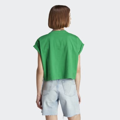 Women Originals Green Adicolor Classics Short Trefoil Tee
