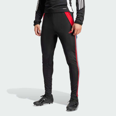 adidas Pinstripe Fleece Pants - Black, Men's Lifestyle