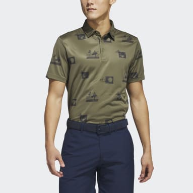Polo imprimé vert Hommes Golf