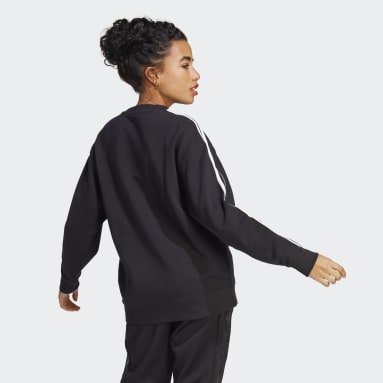 Frauen Sportswear Essentials 3-Streifen Sweatshirt Schwarz
