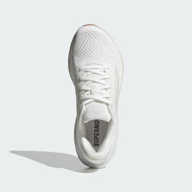 All white adidas running shoes clearance