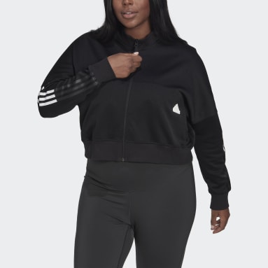Cropped Treningsoverdel (store størrelser) Svart