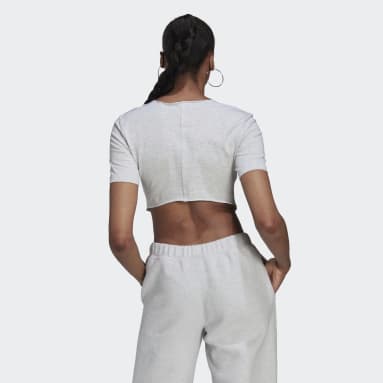 Frauen Originals Crop Loungewear T-Shirt Grau