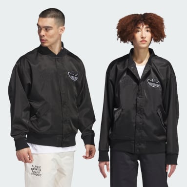 เสื้อแจ็คเก็ตทรงบอมเบอร์ผ้าซาติน Shmoofoil