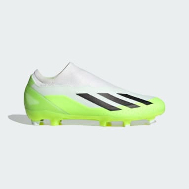 Soccer White X Crazyfast.3 Laceless Firm Ground Soccer Cleats