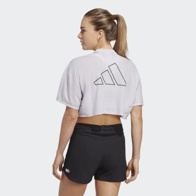 Women Running Purple Run Icons Made with Nature Running Tee