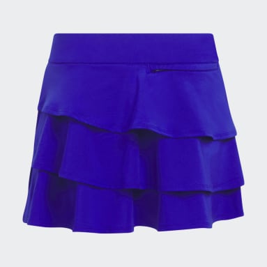 Youth Golf Blue Ruffled Skort