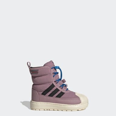 Chaussures Baskets Baskets à lacets Adidas Basket \u00e0 lacet violet style athl\u00e9tique 