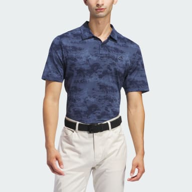 Men's Golf Blue Go-To Printed Mesh Polo Shirt