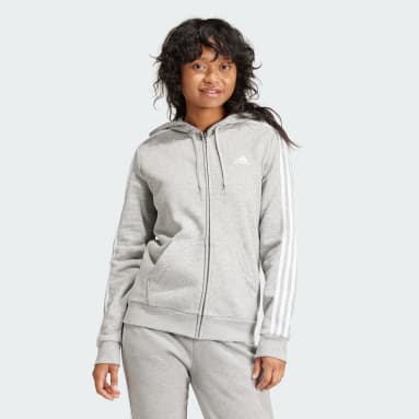 Casaco com Capuz em Fleece 3-Stripes Essentials