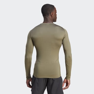 Camiseta manga larga Techfit Training Verde Hombre Gimnasio Y Entrenamiento