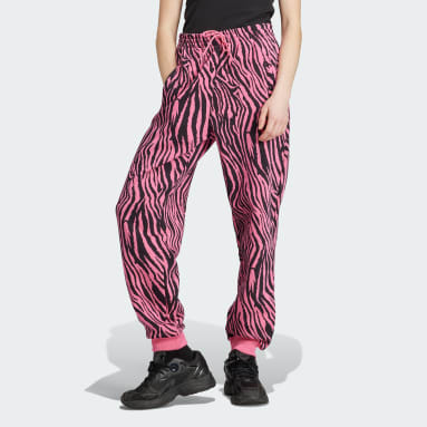 Pants Deportivos Allover Zebra Animal Print Rosa Mujer Originals