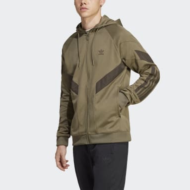 Muži Originals zelená Sportovní bunda adidas Rekive Hooded