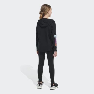 Youth Sportswear Black Long Sleeve Heather Curved-Hem Tee