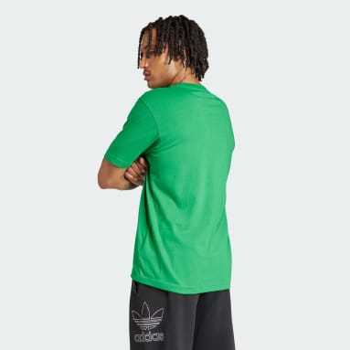 Men's Striped Active Sports T-Shirt: Neon Green