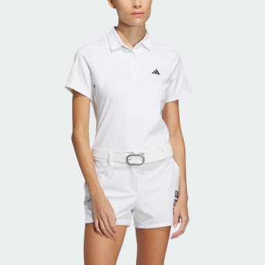 Women Golf White HEAT.RDY Debossed Polo Shirt