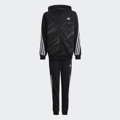 Boys Sportswear Black 3-Stripes Track Suit