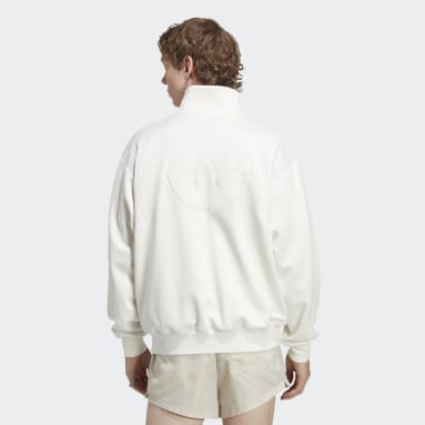 남성 Lifestyle White 블루 버전 클럽 트랙 재킷