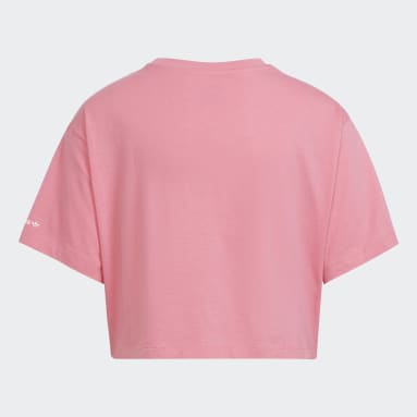 Youth Originals Pink Adicolor Cropped Tee
