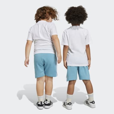 Kids Originals Blue Adicolor Shorts and Tee Set