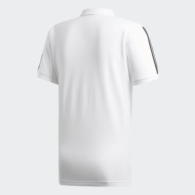 Men Sportswear White 3-Stripes Polo Shirt