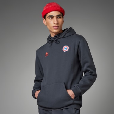Sudadera con capucha FC Bayern Essentials Trefoil Gris Hombre Fútbol