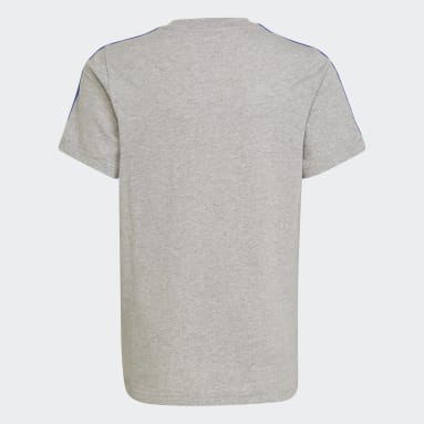 Camiseta 3 Rayas adidas Essentials Gris Niño Sportswear