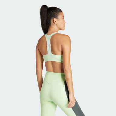 Dames Fitness En Training Powerimpact Training Medium-Support 3-Stripes Beha