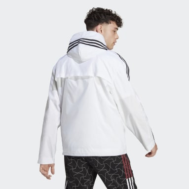 Men Sportswear White Essentials 3-Stripes Woven Windbreaker
