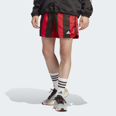 남성 sportswear Red 새틴 쇼츠