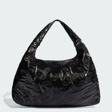 Women Originals Black Puffy Satin Shoulder Bag