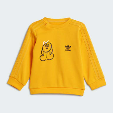 Infants Originals สีเหลือง ชุดเสื้อคอกลมและกางเกง adidas x James Jarvis