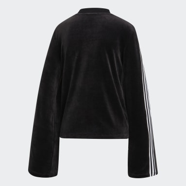 Women Originals Flared Sleeve Velour Sweatshirt
