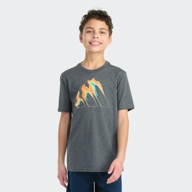Short Sleeve Flame Logo Heather Tee