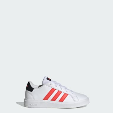 Børn Sportswear Hvid Grand Court Lifestyle Tennis Lace-Up sko