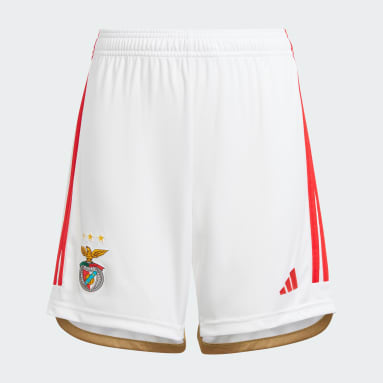 Benfica 23/24 Home Shorts Kids Bialy